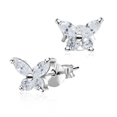 CZ Silver Stud Earrings STS-627